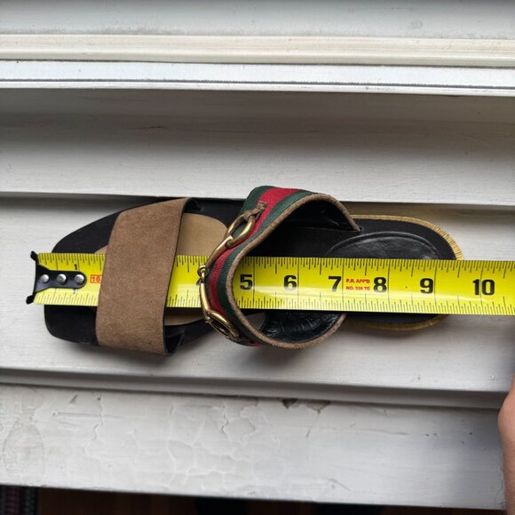 Gucci Brown Suede Double Band Querelle Sandal (Size 36.5) - Picture 12 of 14